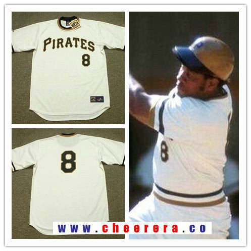 Willie Stargell No Name Pittsburgh Pirates white Throwback jersey