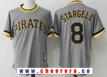Willie Stargell Pittsburgh Pirates gray Cooperstown jersey