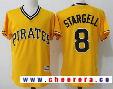 Willie Stargell Pittsburgh Pirates yellow jersey