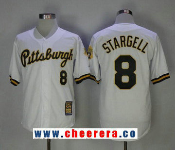 Willie Stargell Pittsburgh Pirates white Throwback jersey