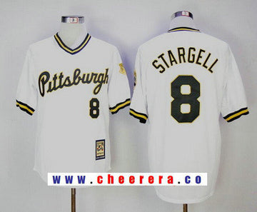 Willie Stargell Pittsburgh Pirates white Throwback jersey