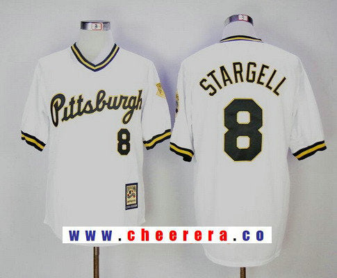 Willie Stargell Pittsburgh Pirates white Throwback jersey