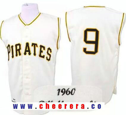 Bill Mazeroski Pittsburgh Pirates cream Throwback jersey