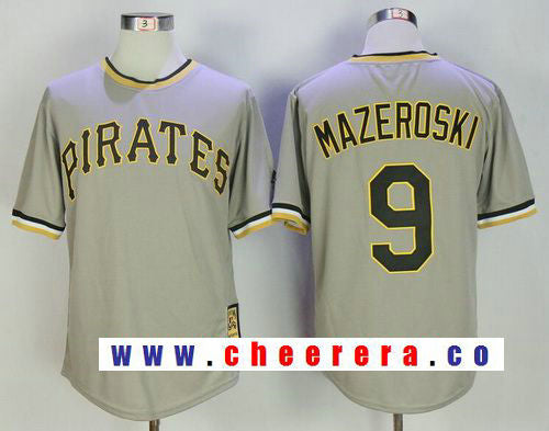 Bill Mazeroski Pittsburgh Pirates gray Cooperstown jersey