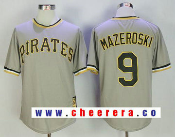 Bill Mazeroski Pittsburgh Pirates gray Cooperstown jersey