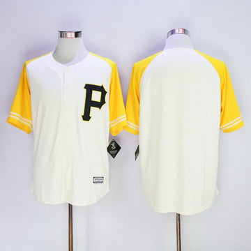 Custom Pittsburgh Pirates cream jersey