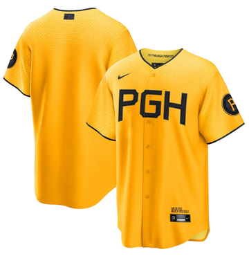 Nike Pittsburgh Pirates gold City Connect jersey
