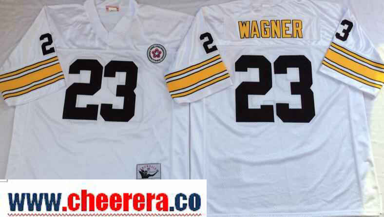 Mike Wagner Pittsburgh Steelers white Throwback jersey