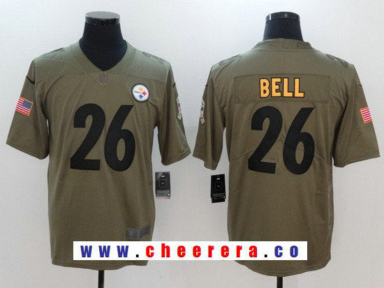 Le'Veon Bell Pittsburgh Steelers olive Salute To Service jersey