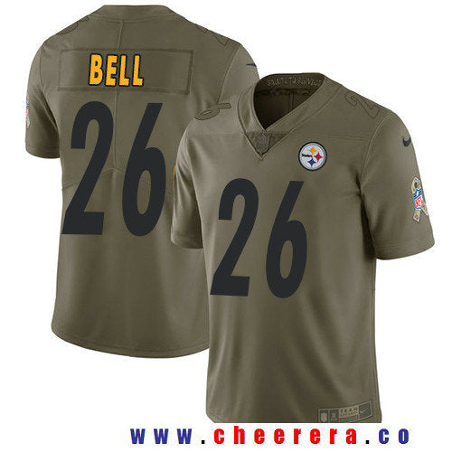 Le'Veon Bell Pittsburgh Steelers olive Salute To Service jersey