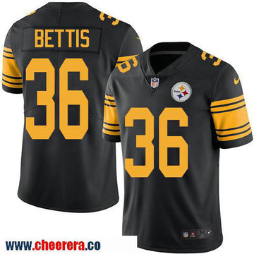 Jerome Bettis Pittsburgh Steelers black Color Rush jersey