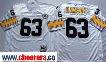 Dermontti Dawson Pittsburgh Steelers white Throwback jersey