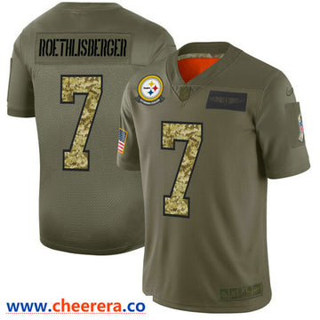 Ben Roethlisberger Pittsburgh Steelers olive Salute To Service jersey