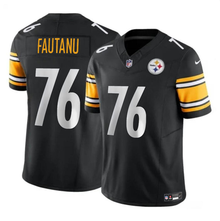 Troy Fautanu Pittsburgh Steelers black Vapor jersey