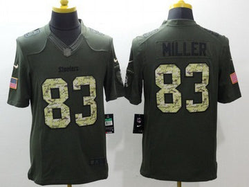 Heath Miller Pittsburgh Steelers green Salute To Service jersey