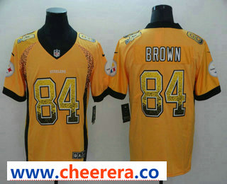 Antonio Brown Pittsburgh Steelers gold Color Rush jersey
