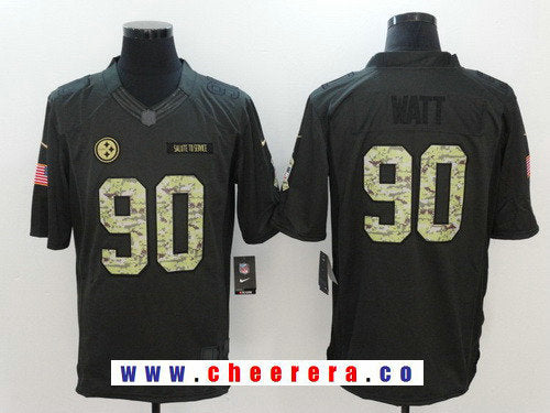 T. J. Watt Pittsburgh Steelers black Salute To Service jersey