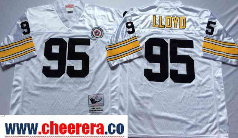 Greg Lloyd Pittsburgh Steelers white Throwback jersey
