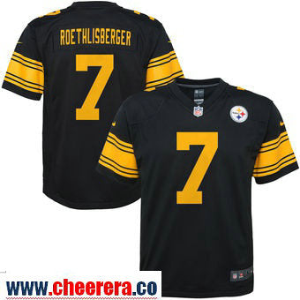 Ben Roethlisberger Nike Pittsburgh Steelers black Color Rush jersey