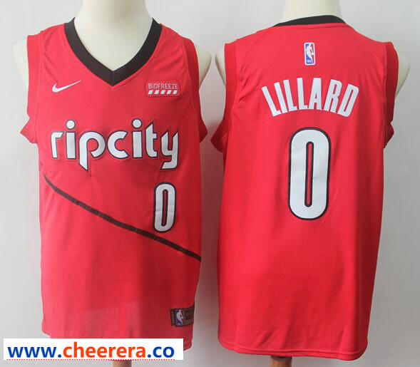 Damian Lillard Nike Portland Trail Blazers red jersey