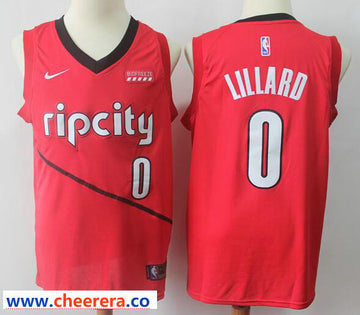 Damian Lillard Nike Portland Trail Blazers red jersey