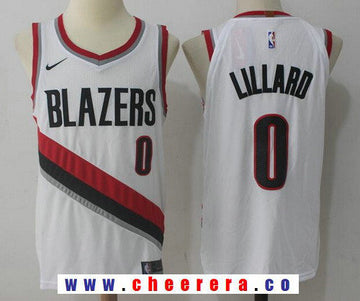 Damian Lillard Portland Trail Blazers white jersey