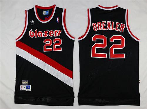 Clyde Drexler Portland Trail Blazers black Throwback jersey