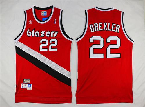 Clyde Drexler Portland Trail Blazers red Throwback jersey