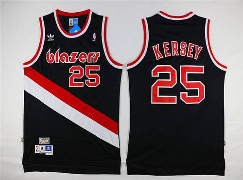 Jerome Kersey Portland Trail Blazers black Throwback jersey