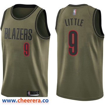 Nassir Little Portland Trail Blazers green Salute To Service jersey