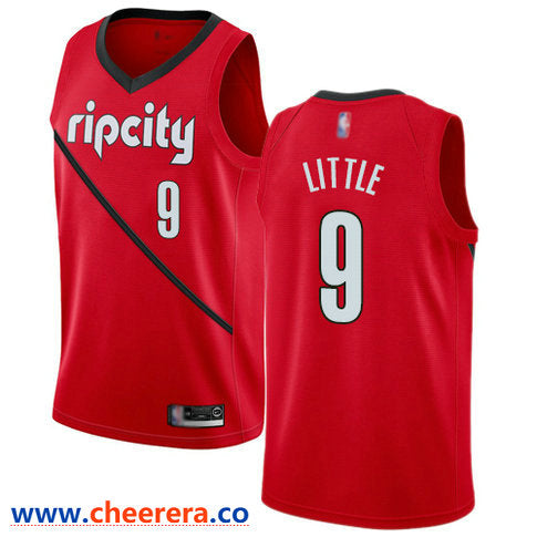 Nassir Little Portland Trail Blazers red jersey