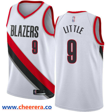 Nassir Little Portland Trail Blazers white jersey