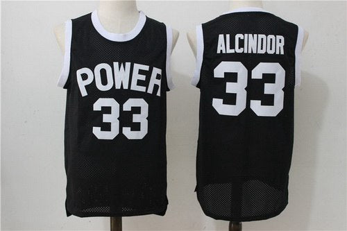 Power Memorial High School Alcindor Kareem Abdul-Jabbar Bel-Air Academy black jersey