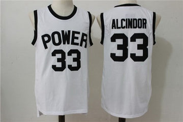 Power Memorial High School Alcindor Kareem Abdul-Jabbar Bel-Air Academy white jersey