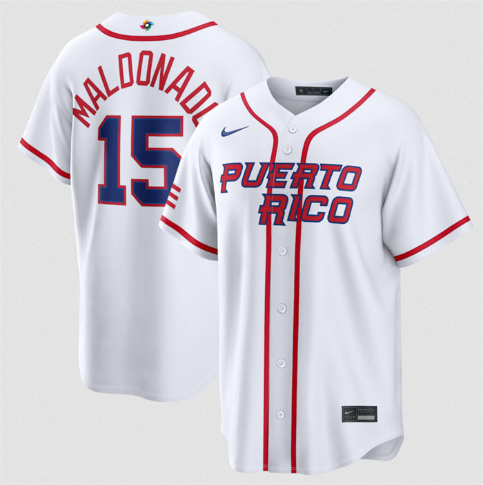Martín Maldonado Puerto Rico Baseball white jersey