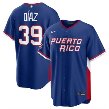 Edwin Díaz Puerto Rico Baseball blue Classic jersey