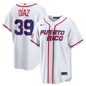 Edwin Díaz Puerto Rico Baseball white Classic jersey
