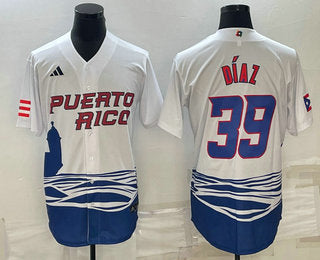 Edwin Diaz Puerto Rico Baseball white Classic jersey