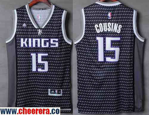 DeMarcus Cousins New Sacramento Kings black jersey
