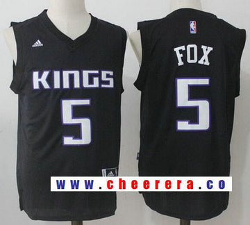 De'Aaron Fox Sacramento Kings black Fashion jersey