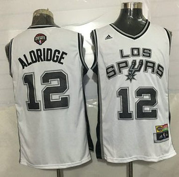 LaMarcus Aldridge Noche Latina San Antonio Spurs white jersey