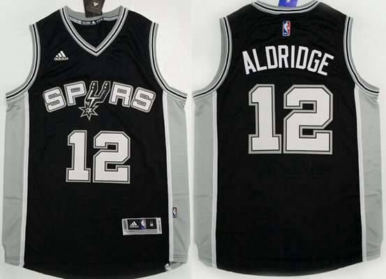 LaMarcus Aldridge Revolution San Antonio Spurs black jersey