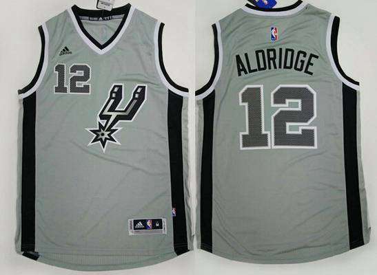 LaMarcus Aldridge Revolution San Antonio Spurs gray jersey