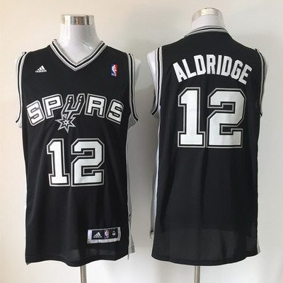 LaMarcus Aldridge Revolution San Antonio Spurs black jersey