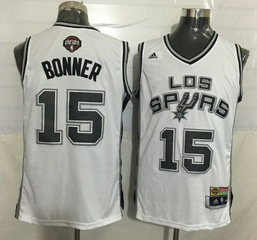 Matt Bonner Noche Latina San Antonio Spurs white jersey