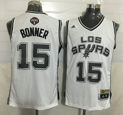 Matt Bonner Noche Latina San Antonio Spurs white jersey