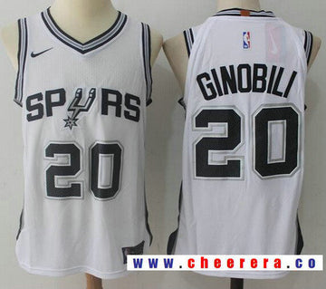 Manu Ginobili San Antonio Spurs white jersey