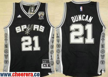 Tim Duncan San Antonio Spurs black jersey