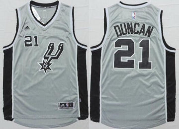 Tim Duncan Revolution San Antonio Spurs gray jersey