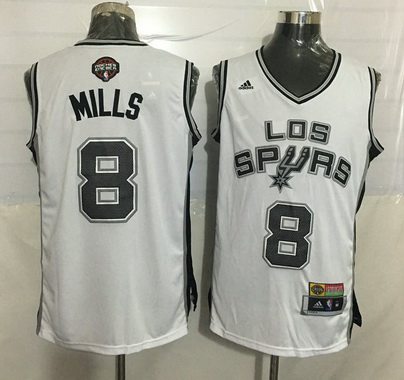 Patty Mills Noche Latina San Antonio Spurs white jersey